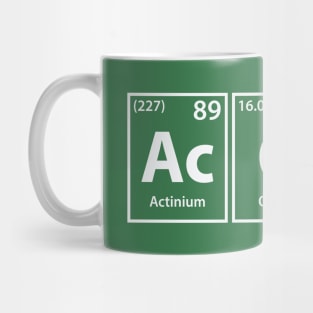 Acorn (Ac-O-Rn) Periodic Elements Spelling Mug